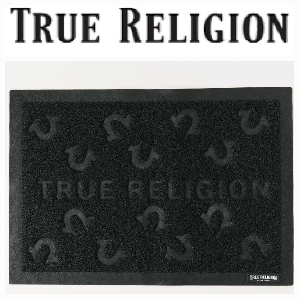 True Religion Waterproof Pet Placemat- Black‎